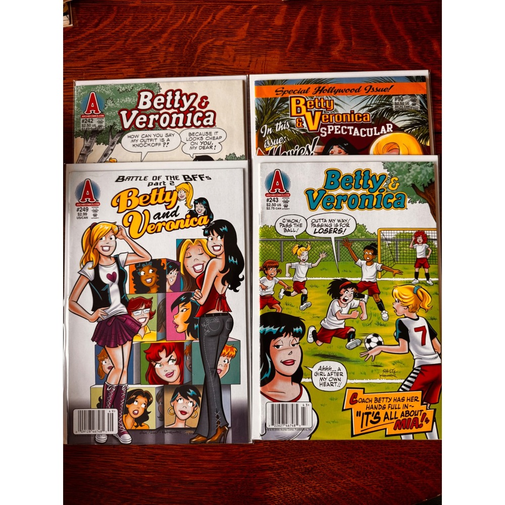 Betty and Veronica Comic Lot 4 No. 242 243 249 Spectacular 90 Dan Parent Archie